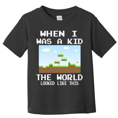 Retro When I Was A Kid The World Look Like This Toddler T-Shirt