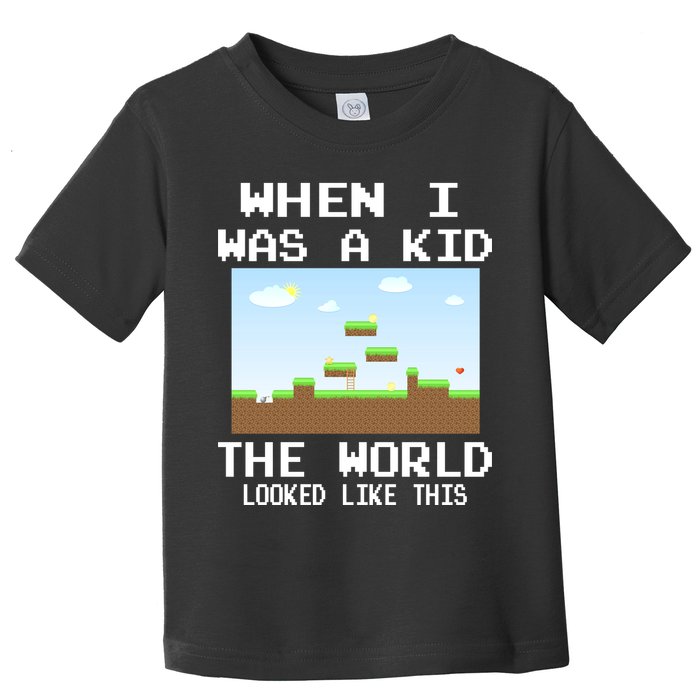 Retro When I Was A Kid The World Look Like This Toddler T-Shirt