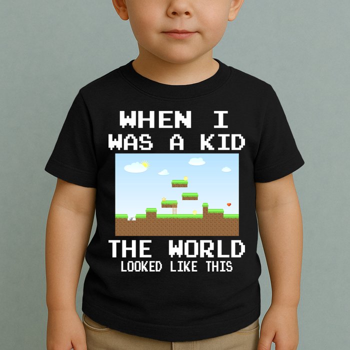 Retro When I Was A Kid The World Look Like This Toddler T-Shirt