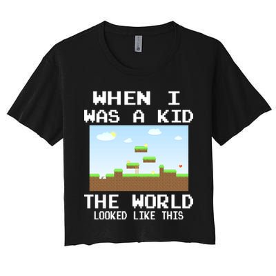 Retro When I Was A Kid The World Look Like This Crop Top