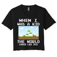 Retro When I Was A Kid The World Look Like This Crop Top
