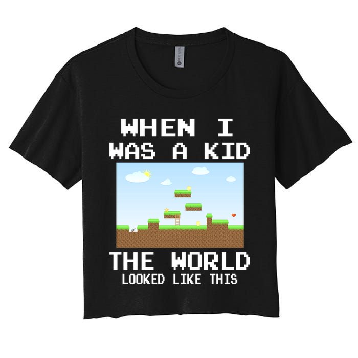 Retro When I Was A Kid The World Look Like This Crop Top