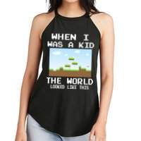 Retro When I Was A Kid The World Look Like This Women's Perfect Tri Rocker Tank