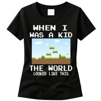 Retro When I Was A Kid The World Look Like This Womens T-Shirt