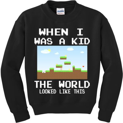Retro When I Was A Kid The World Look Like This Kids Sweatshirt