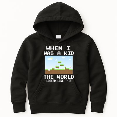 Retro When I Was A Kid The World Look Like This Kids Hoodie