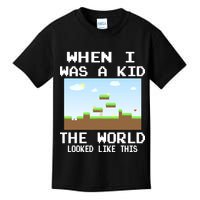 Retro When I Was A Kid The World Look Like This Kids T-Shirt