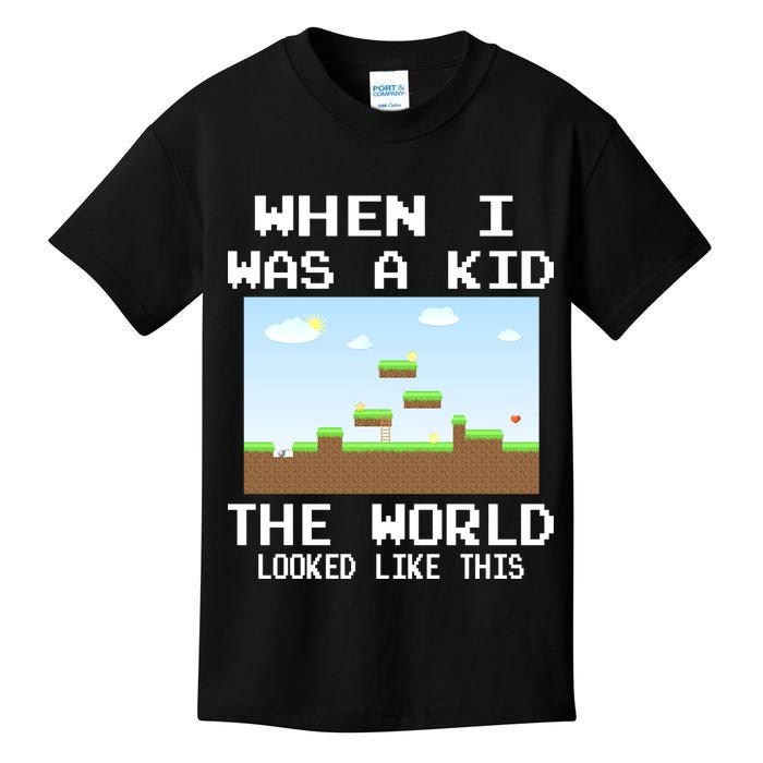 Retro When I Was A Kid The World Look Like This Kids T-Shirt