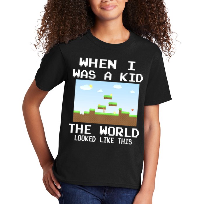 Retro When I Was A Kid The World Look Like This Kids T-Shirt