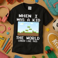 Retro When I Was A Kid The World Look Like This Kids T-Shirt