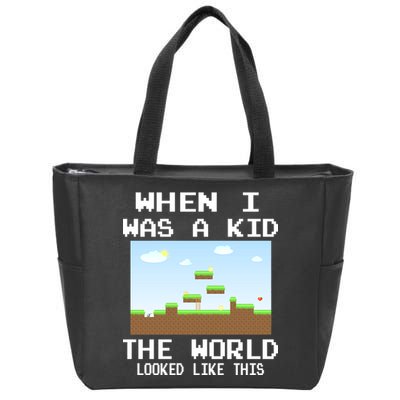 Retro When I Was A Kid The World Look Like This Zip Tote Bag