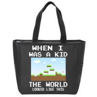 Retro When I Was A Kid The World Look Like This Zip Tote Bag