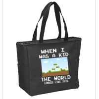 Retro When I Was A Kid The World Look Like This Zip Tote Bag