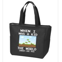 Retro When I Was A Kid The World Look Like This Zip Tote Bag