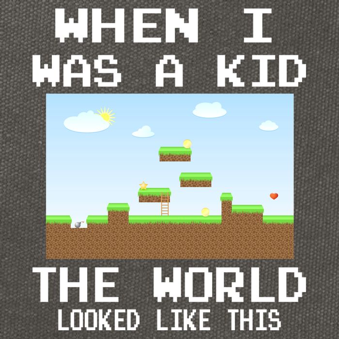 Retro When I Was A Kid The World Look Like This Cotton Canvas Backpack
