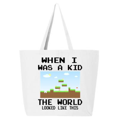 Retro When I Was A Kid The World Look Like This 25L Jumbo Tote