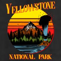 Retro Yellowstone National Park Cool Comfort Performance Bucket Hat