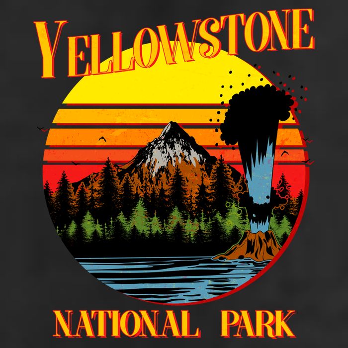 Retro Yellowstone National Park Cool Comfort Performance Bucket Hat