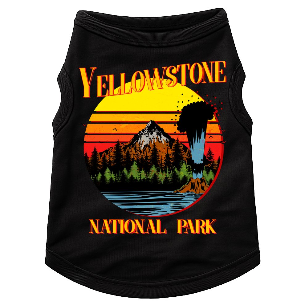 Retro Yellowstone National Park Doggie Tank
