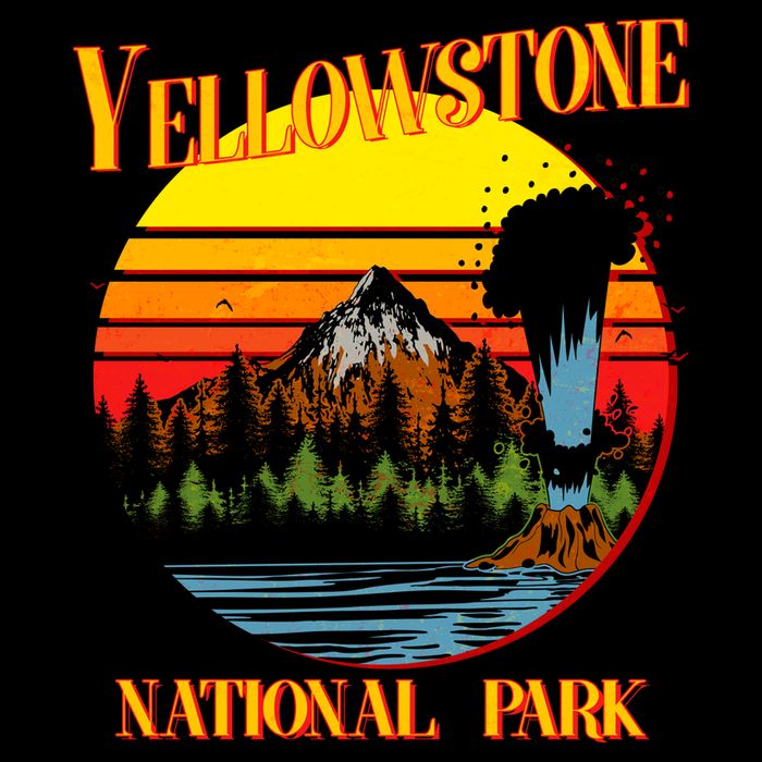 Retro Yellowstone National Park City Backpack