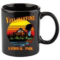 Retro Yellowstone National Park 11oz C Handle Ceramic Mug