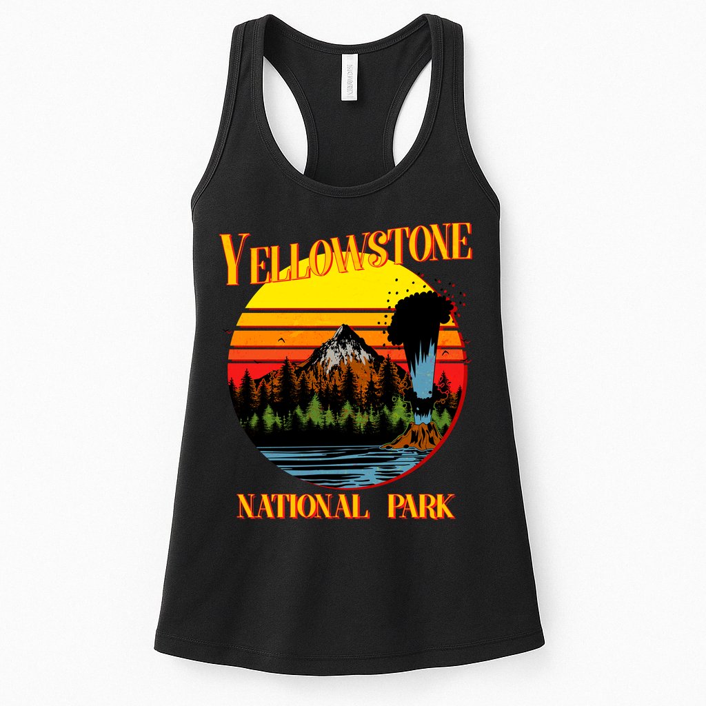 Retro Yellowstone National Park Womens Tank Top