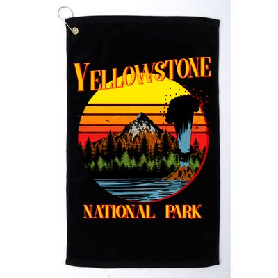 Retro Yellowstone National Park Golf Towel
