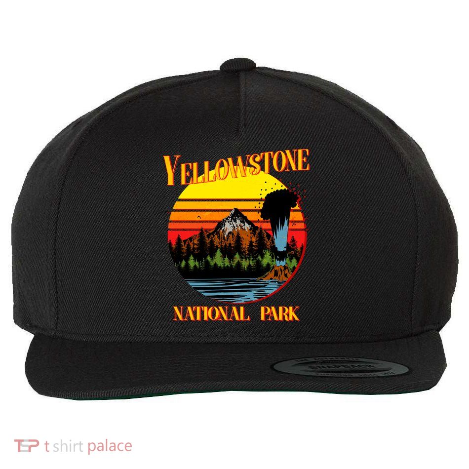 Retro Yellowstone National Park Wool Snapback Cap