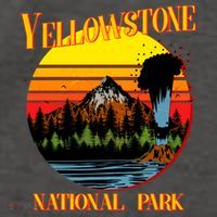 Retro Yellowstone National Park Vector Backpack