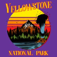 Retro Yellowstone National Park Cooling Performance Crew T-Shirt