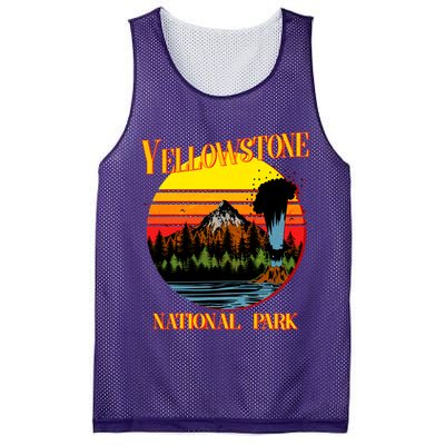 Retro Yellowstone National Park Mesh Reversible Basketball Jersey Tank