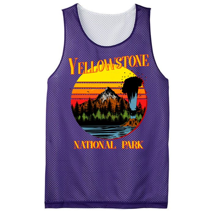 Retro Yellowstone National Park Mesh Reversible Basketball Jersey Tank