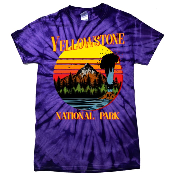 Retro Yellowstone National Park Tie-Dye T-Shirt