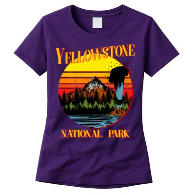 Retro Yellowstone National Park Womens T-Shirt