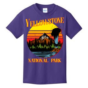 Retro Yellowstone National Park Kids T-Shirt