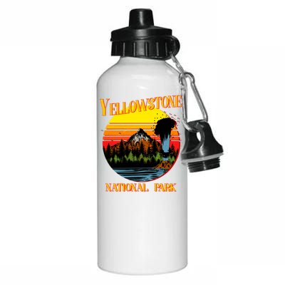 Retro Yellowstone National Park Aluminum Water Bottle