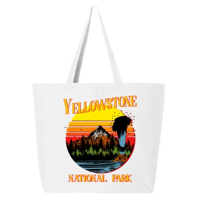 Retro Yellowstone National Park 25L Jumbo Tote