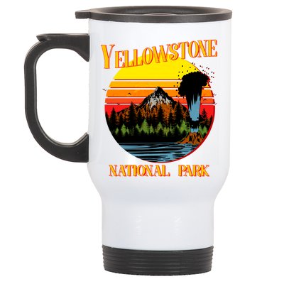 Retro Yellowstone National Park Stainless Steel Travel Mug