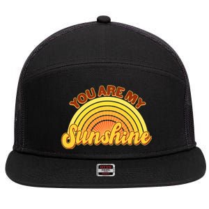 Retro You Are My Sunshine Sunbow 7 Panel Mesh Trucker Snapback Hat