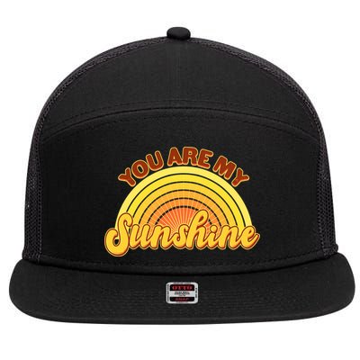 Retro You Are My Sunshine Sunbow 7 Panel Mesh Trucker Snapback Hat