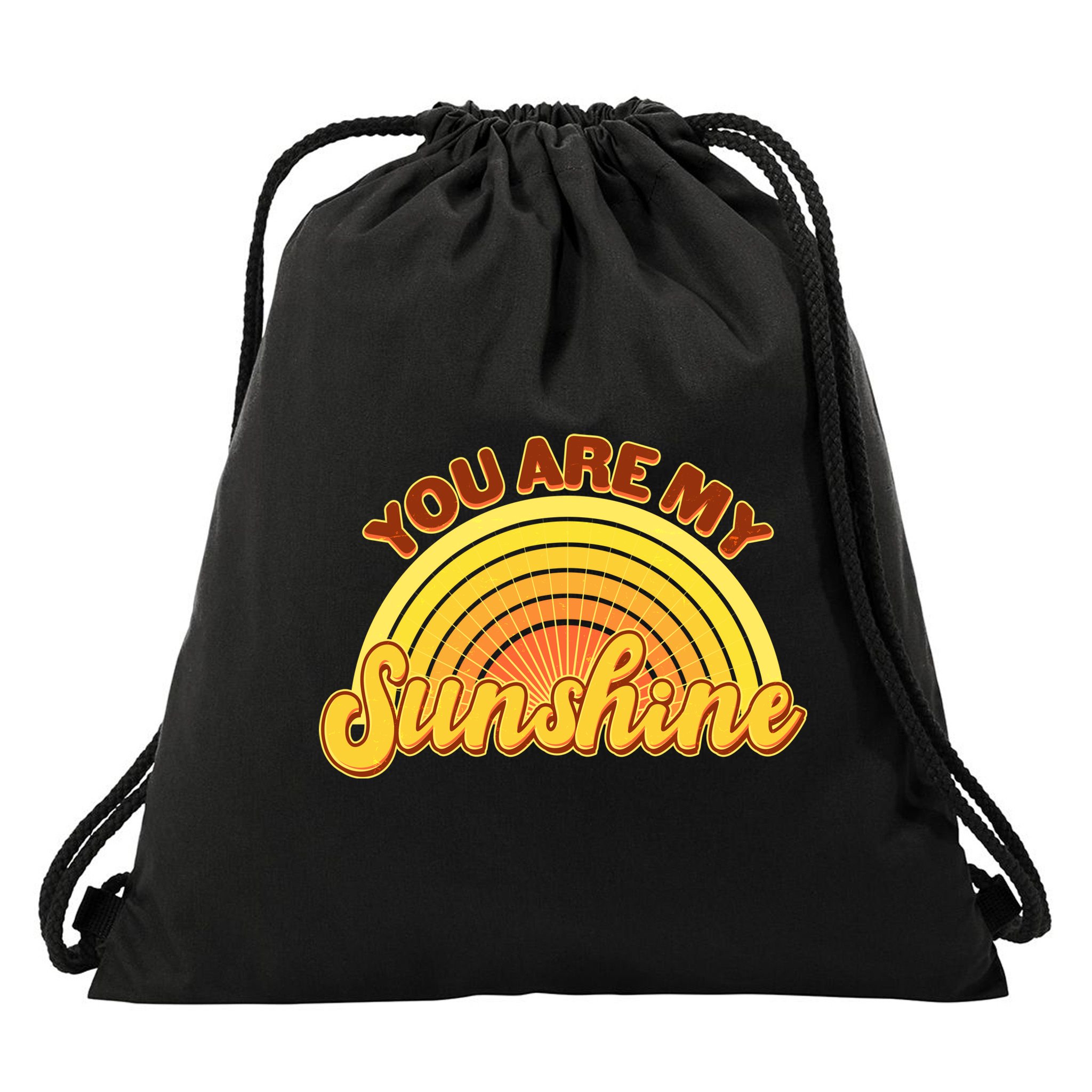 Retro You Are My Sunshine Sunbow Drawstring Bag