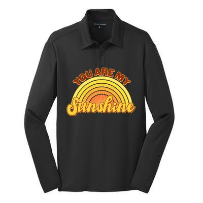 Retro You Are My Sunshine Sunbow Silk Touch Performance Long Sleeve Polo