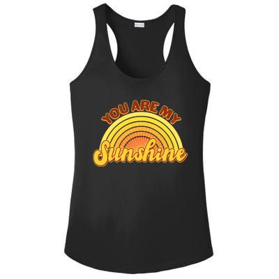 Retro You Are My Sunshine Sunbow Ladies PosiCharge Competitor Racerback Tank