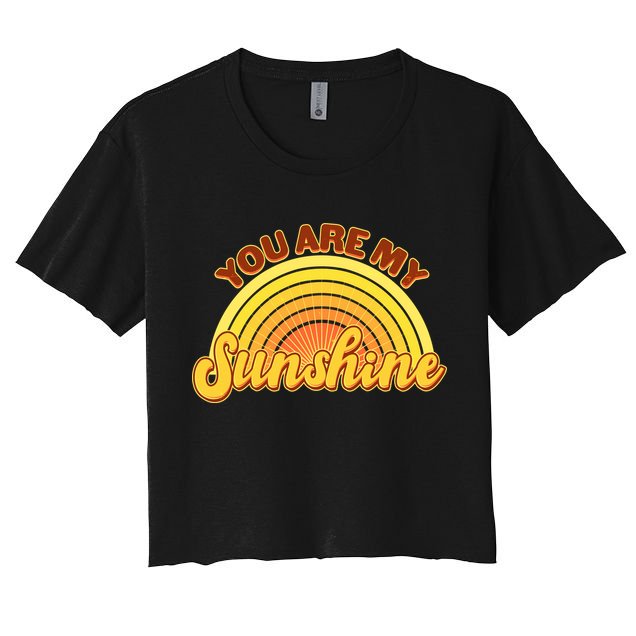 Retro You Are My Sunshine Sunbow Crop Top