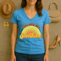 Retro You Are My Sunshine Sunbow Women's V-Neck T-Shirt