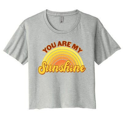 Retro You Are My Sunshine Sunbow Women's Crop Top Tee