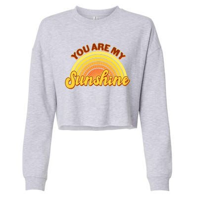 Retro You Are My Sunshine Sunbow Cropped Pullover Crew