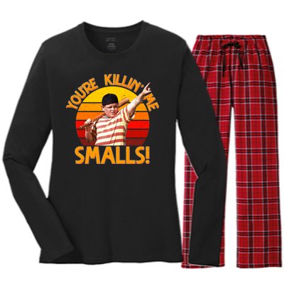 Retro You're Killin' Me Smalls Vintage Women's Long Sleeve Flannel Pajama Set 