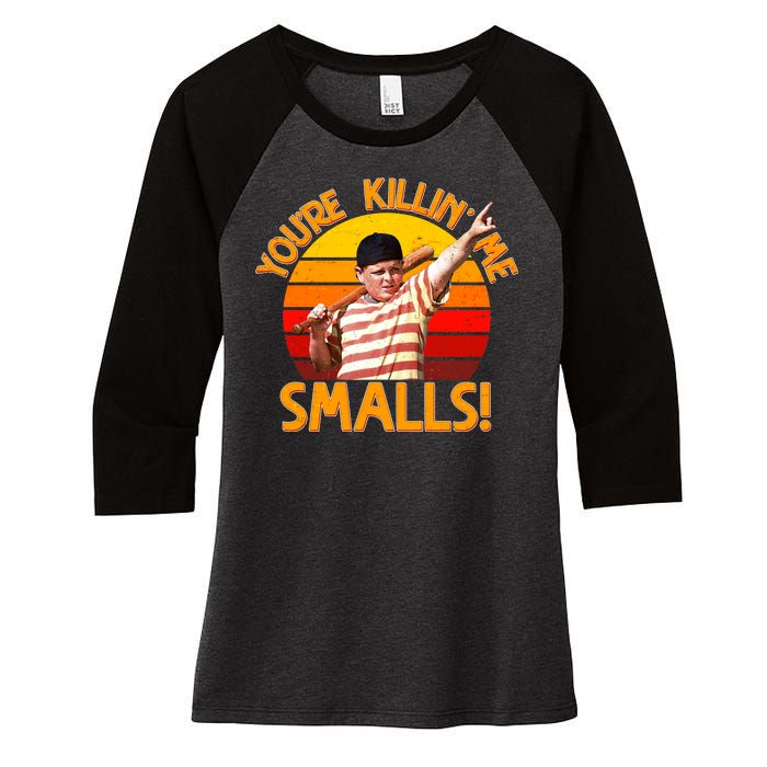 Retro You're Killin' Me Smalls Vintage Women's Tri-Blend 3/4-Sleeve Raglan Shirt