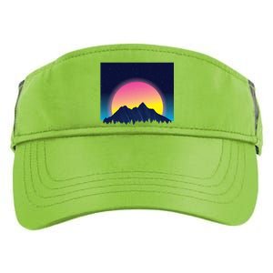 Retrowave Mountains Adult Drive Performance Visor